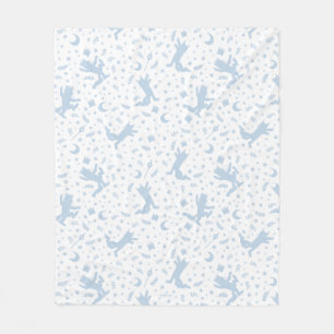 Where the Wild Things Blue Floral Fleecedecke