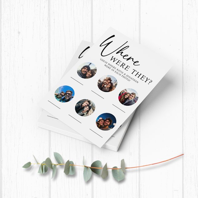 Where Were They Wedding Engagement Party Game (Where Were They Wedding Engagement Party Game)