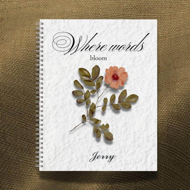 Where Words Bloom – Personalized Writing Journal Notizbuch (Von Creator hochgeladen)