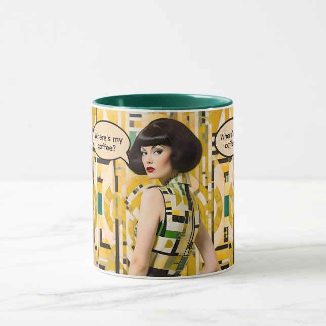 Where's My Coffee Retro Beauty 60s coffee mug Tasse (Zentrum)