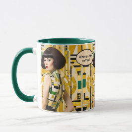 Where's My Coffee Retro Beauty 60s coffee mug Tasse