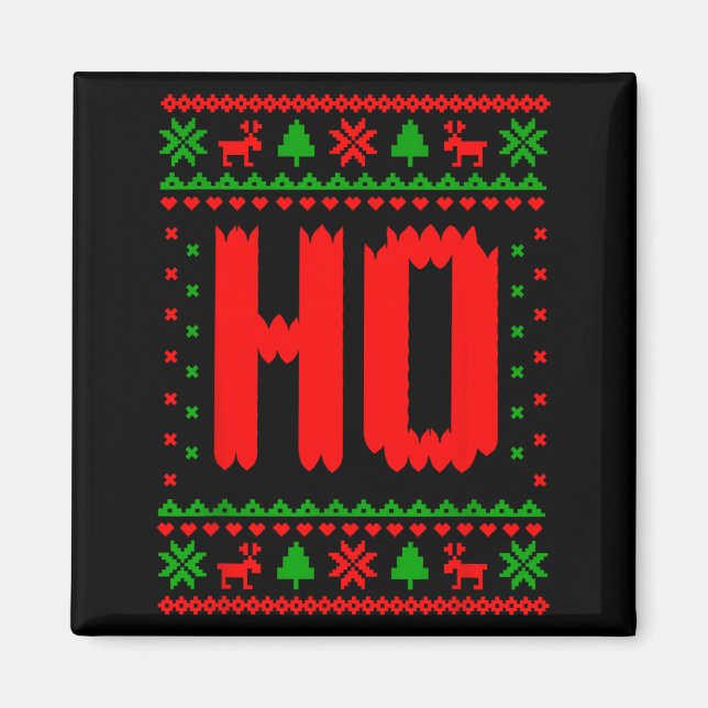 Where's My Ho At_ Ho Merry Christmas Holiday Coupl Magnet (Vorne)