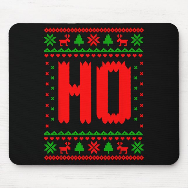 Where's My Ho At_ Ho Merry Christmas Holiday Coupl Mousepad (Vorne)
