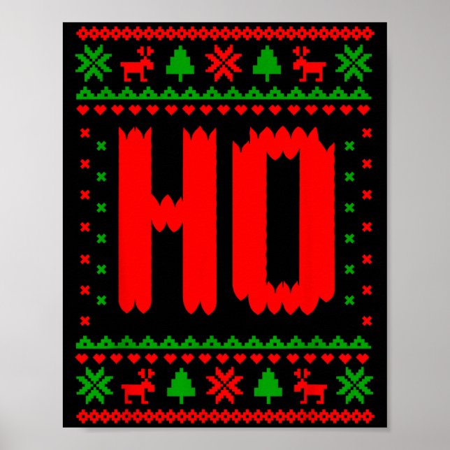 Where's My Ho At_ Ho Merry Christmas Holiday Coupl Poster (Vorne)