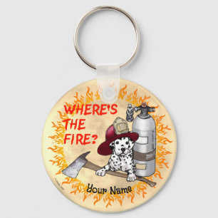 Wheres the Fire Firefighter Schlüsselanhänger
