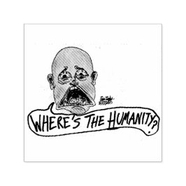 Where's The Humanity cartoon Permastempel