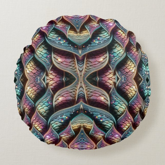 Where's The Mermaid Rundes Kissen (Vorderseite)