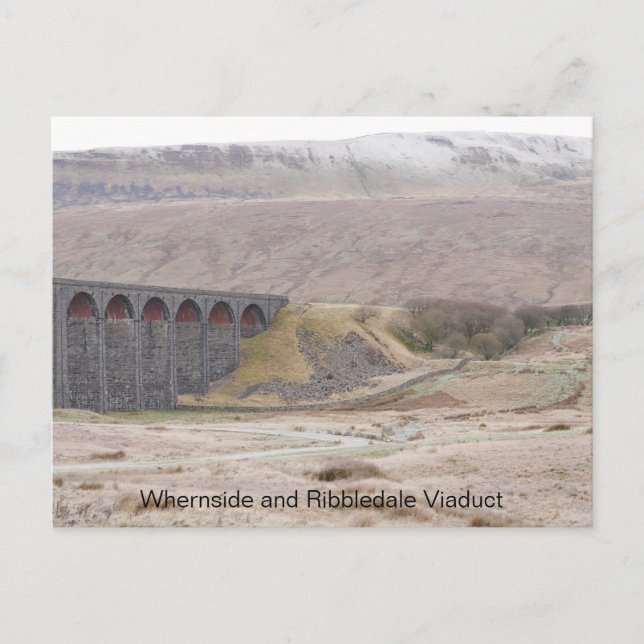 Whernside und Ribblehead Viadukt Postkarte (Vorderseite)
