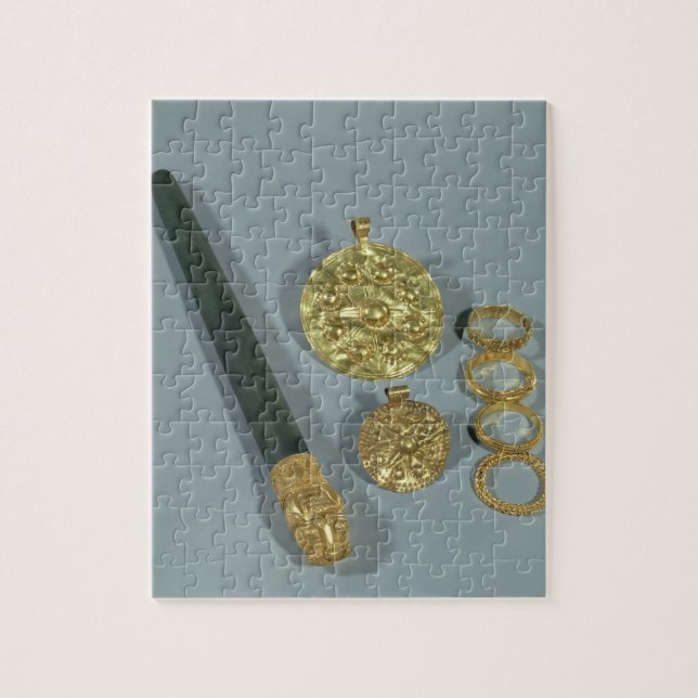 Whetstone und Ringe mit granulierter Dekoration, Puzzle (Vertikal)