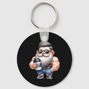 Whey Protein Gnome Vater Funny Bodybuilder Graphic Schlüsselanhänger