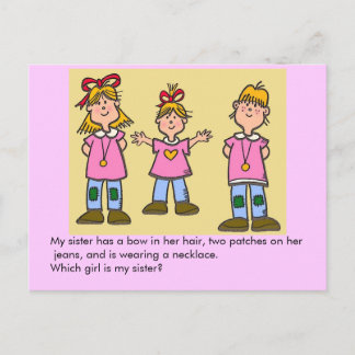 Which One is My Sister? Postkarte