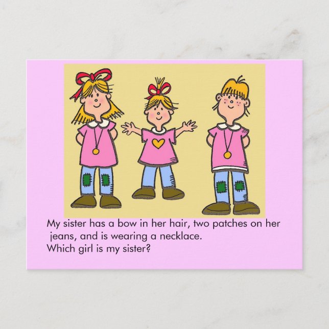 Which One is My Sister? Postkarte (Vorderseite)