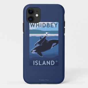 Whidbey Insel, WashingtonOrca und Kalb Case-Mate iPhone Hülle