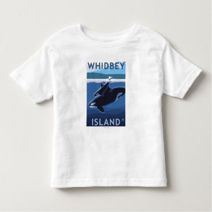 Whidbey Insel, WashingtonOrca und Kalb Kleinkind T-shirt