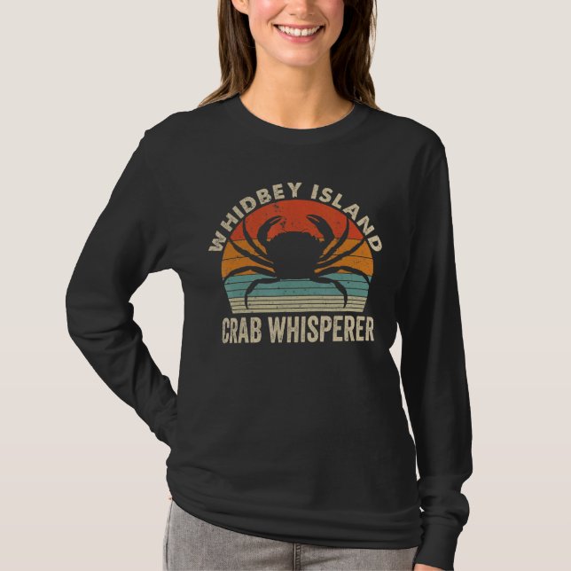 Whidbey Island Crab Whisperer essen Crabbing Fisch T-Shirt (Vorderseite)