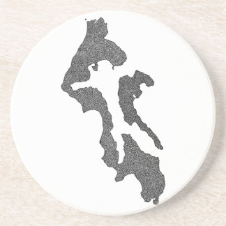 Whidbey Island Island County Karten Design Getränkeuntersetzer