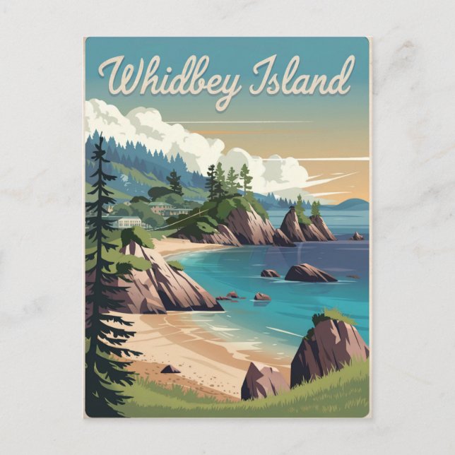 Whidbey Island Vintag Postkarte (Vorderseite)