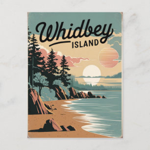 Whidbey Island Vintag Postkarte