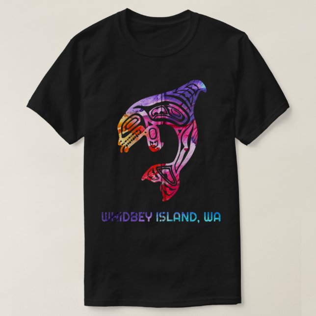 Whidbey Island Washington Native American Orca Kil T-Shirt (Design vorne)