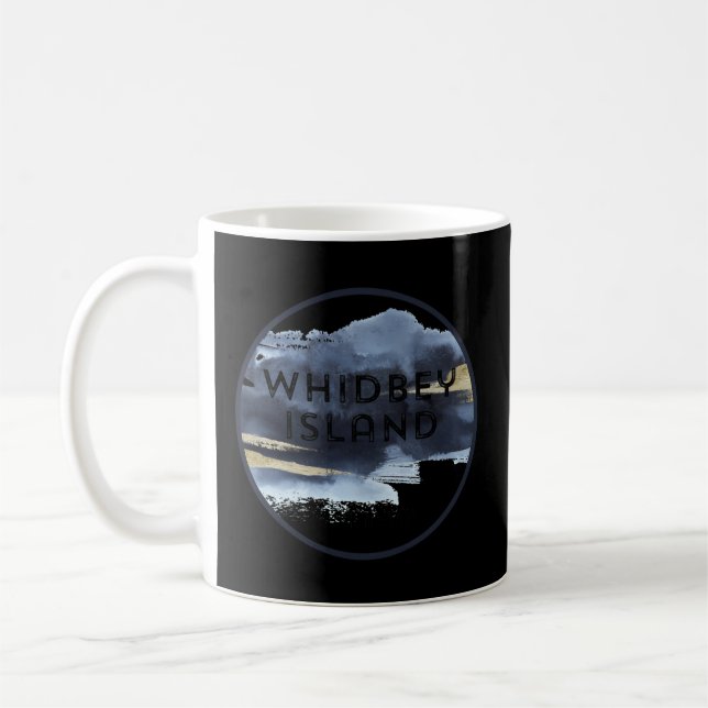 Whidbey Island Washington Watercolor Kaffeetasse (Links)