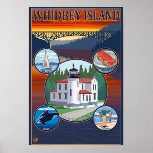 Whidbey Island, WashingtonScenic Travel Poster
