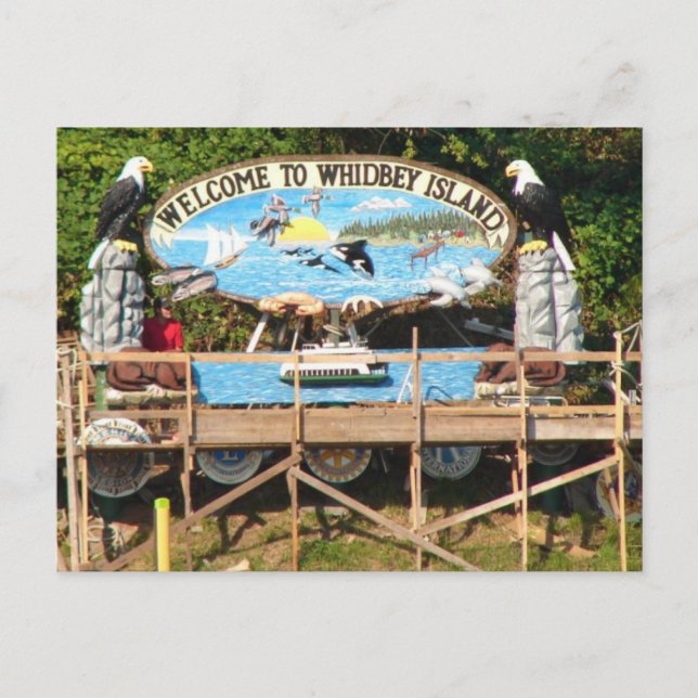 Whidbey Island Willkommen Postkarte (Vorderseite)