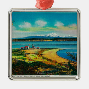 Whidby Insel und Mt.-Bäcker vom Hafen Townsend Ornament Aus Metall