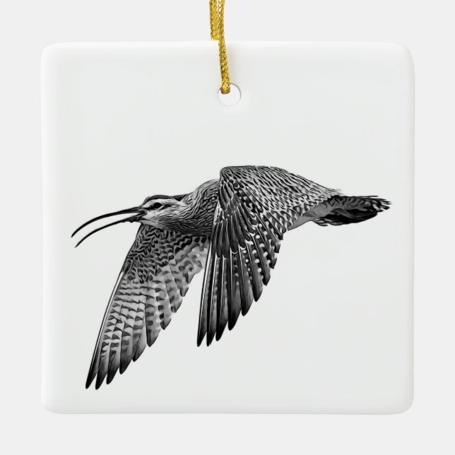 Whimbrel Keramikornament (Vorderseite)