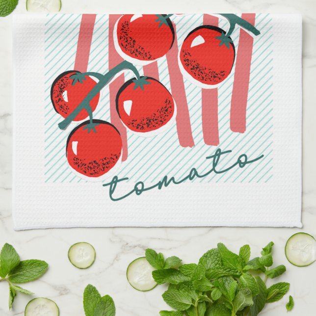Whimiscal Italien Tomaten  Geschirrtuch (Gefaltet)