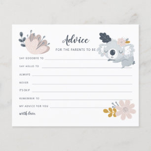 Whimiscal Koala Blume Ratschläge für Eltern Flyer