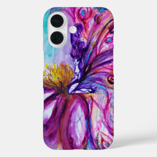WHIMISCHE SÜßE BLUMENFEE IN ROSA, GOLDSCHIMMER iPhone 16 HÜLLE