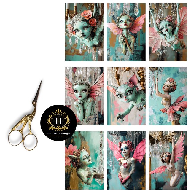 Whimisical Gothic Fairy Junk Journal Decoupage Seidenpapier (Von Creator hochgeladen)