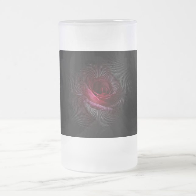 Whimiskale Rose Stein Mattglas Bierglas (Mittel)