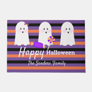 Whimisky Halloween Niedliche Familienghost Stripes Fußmatte
