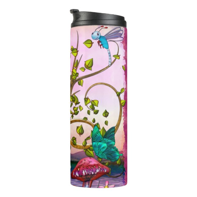 Whimsey Gardens Fantasy Art Thermosbecher (Nach rechts gedreht)