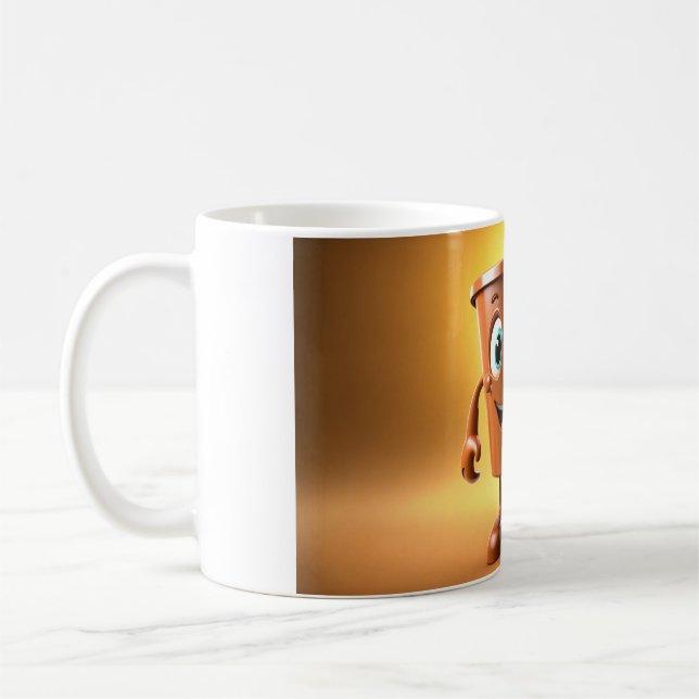 Whimsical 3D-Zeichenkaffee-Tasse - Starten Sie Ihr Kaffeetasse (Links)
