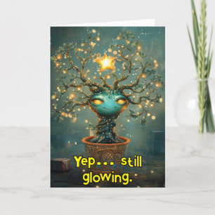 *~* Whimsical 40 Glow Funny Magical Christmas AP97 Dankeskarte