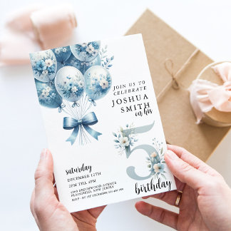 Whimsical 5th Boys Geburtstag Einladung