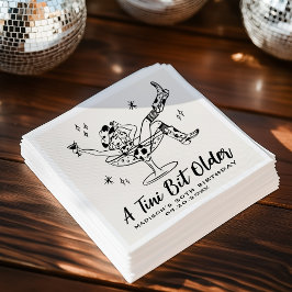 Whimsical A Tini Bit Ältere Geburtstagsparty Serviette