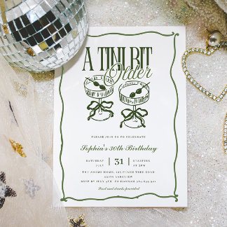 Whimsical A Tini Bit Older Olive Martini Geburtsta Einladung