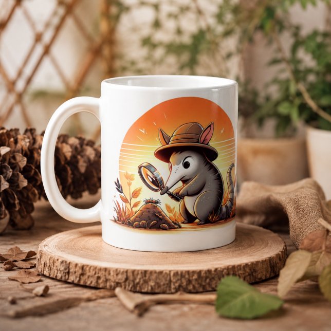 Whimsical Aardvark Tasse für Tierfreunde (Whimsical Aardvark Mug for Animal Lovers)