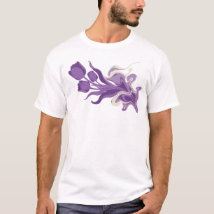Whimsical ABSTRACT BLUME Visuelles Design T-Shirt