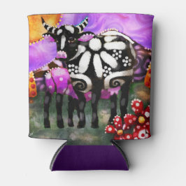 Whimsical Abstract Momma & Baby Cow Funky Farm Dosenkühler