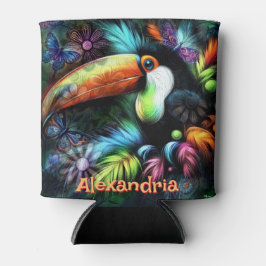 Whimsical Abstract Toucan Bird Personalized Dosenkühler