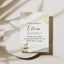 Whimsical Abstrakt Botanic Girl Birthday Party