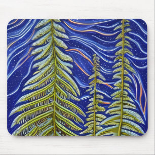 Whimsical Abstrakt Evergreens Mousepad