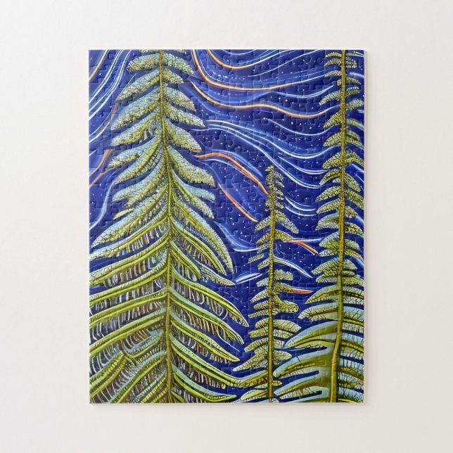 Whimsical Abstrakt Evergreens Puzzle (Vertikal)