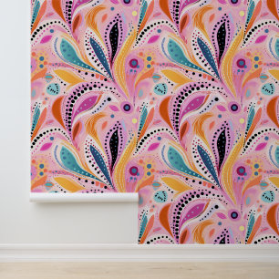 Whimsical Abstrakt Modern Colorful #2 Tapete