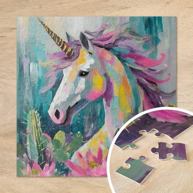 Whimsical Abstrakt Unicorn und Sukkuline Puzzle (Von Creator hochgeladen)