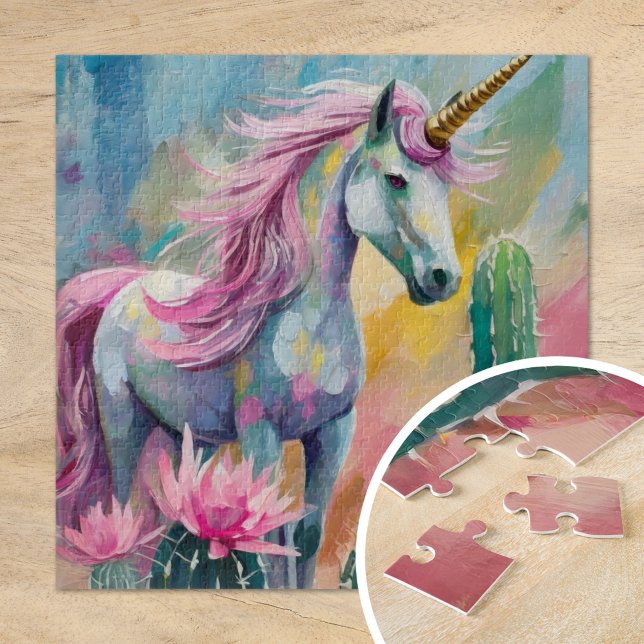 Whimsical Abstrakt Unicorn und Sukkuline Puzzle (Von Creator hochgeladen)